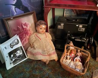 Baskets, Vintage Dolls, Wall Art