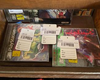 Playstation GEX, Playstation Street Fighter Alpha 2, Playstation Wipeout Ballistic Racing