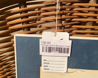 Vintage Short Wooden Chair