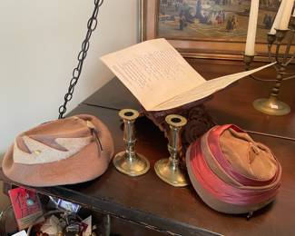Vintage Hats, Candlestick Holders