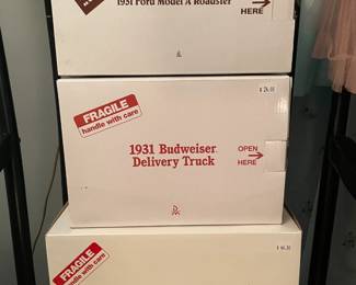 1931 Ford Model A Roadster, 1931 Budweiser Delivery Truck, 1955 Budweiser Delivery Truck