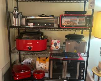 Storage Shelf, Crock-Pot, Roller Dog Hot Dog Grill, Cooks Companion Oven