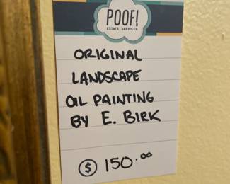 Original Landscape Oil Painting By E. Birk