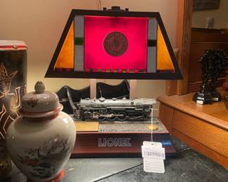 Lionel Train Table Lamp, Ginger Jars