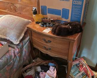 Sewing Machine Desk/Cabinet, Hats, Baskets