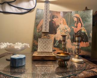Crystal Lamp, Candle Sticks Holder