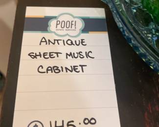 Antique Sheet Music Cabinet