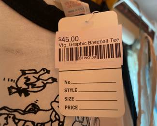 Vtg Graphic Baseball Tee