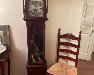 Grandfather Clock, Wooden Chair