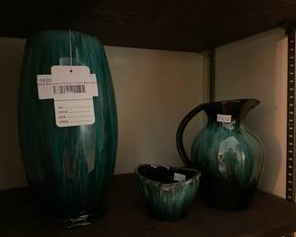 Blue Mountain Pottery Green Blue Vase