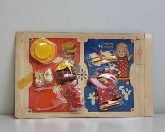 Vintage Paper Doll Set with Accessories