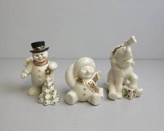 Lenox Porcelain Holiday Figurine Trio