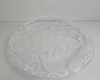 Mikasa Crystal Christmas Serving Platter