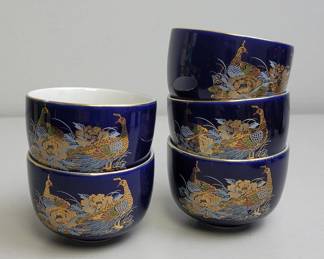 Japanese Cobalt Blue Porcelain Set
