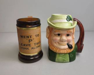 Novelty Ceramic and Wooden Mugs