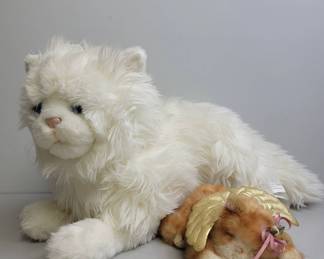 Two Plush Cats Including Angel Cat