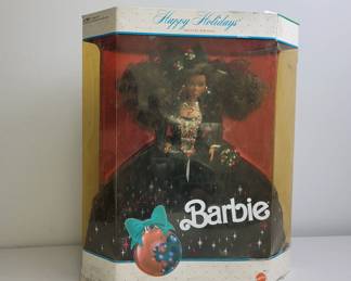 1990 Happy Holidays Barbie Doll NIB