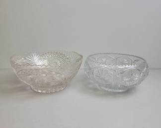 Two Cut Glass Decorative Bowls