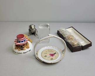Bulldog and Decorative Items