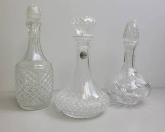 Three Crystal Decanters