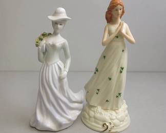 Porcelain Female Figurine Pair