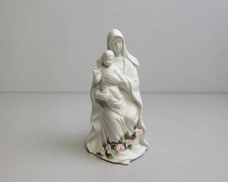 A Madonna and Child Porcelain Figurine