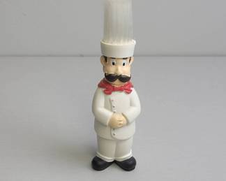 Chef-Themed Kitchen Brush Figurine
