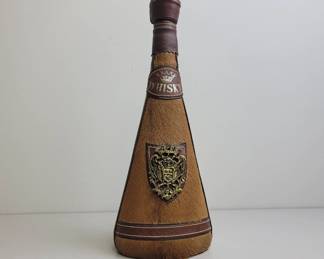 Leather-Clad Decorative Bottle