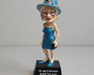 Humorous Elderly Woman Figurine