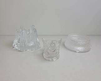 Three Glass Decorative Pieces