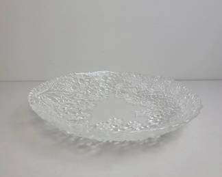 Mikasa Clear Glass Floral Plate with Box