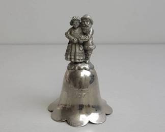 Pewter 1997 Decorative Bell with Figurines