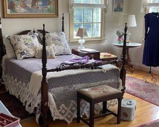 Full size bed, one of two second floor bedrooms