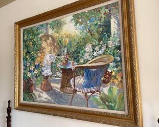 Brodsky oil painting, lovely scene