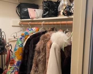 Vintage women's clothing and bags