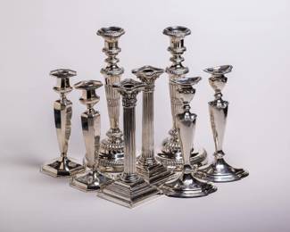 Sterling Silver weighted candle holders the "Corinthian Column" set has been sold