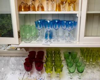 Signature crystal sets of stemware by Simon Pearce