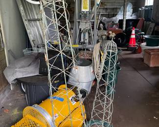 More planter stands -- tools behind NFS