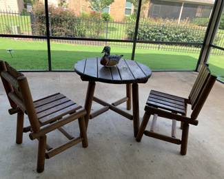Patio  solid wood bistro set
