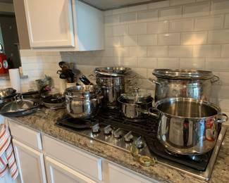 Stainless steel pots and pans 