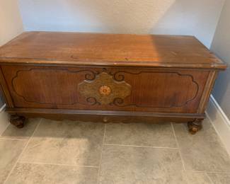 Solid wood chest