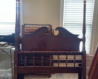 K124 - $150. Queen headboard, footboard and rails. Solid wood.