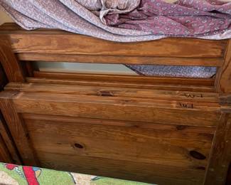 K123 - SET 2. $125. Twin bunkbed with ladder and 3 under bed drawers. This End Up.
