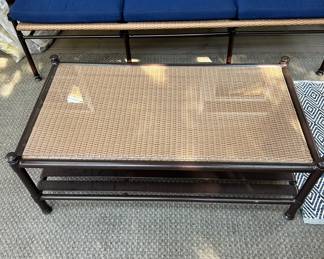 $2,450. Summer Classics SET. Priced with 2 Chairs. Couch & Coffee Table. Includes EXTRA cushions for each season! In very good condition - there is some bubbling on the arms. See photo of the worst part. Used on screened in porch. Couch Measures 79" long x 29" deep x 36" tall. Coffee Table Measures 44" long x 25" deep x 27" tall. Chairs Measure 28" wide x 26" deep x 36" tall.