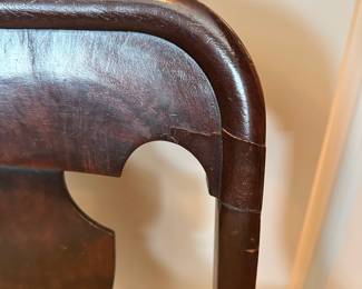 K111 - $40 - Single Mahogany Side Chair. Measures 18" wide 17" deep x 30" tall