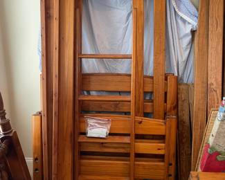 K122 - $125. SET 1 - Twin bunkbed with ladder. West End Brand. No mattresses available.