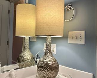 K76 - $30. Table Lamp. Measures 31.5"T