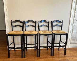K48 - $200. Set of 4 Bar Stool Height Chairs. Measures 16"w x 14"d x 42"t