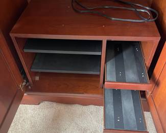 K33 - $60. Small Armoire. Measures 35.5" wide x 21" deep x 54.5" tall.