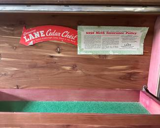 K61 - $50. Cedar Chest. Used condition with wear along the bottom. Inside is meticulous. 46"w x 18"d x 22"t